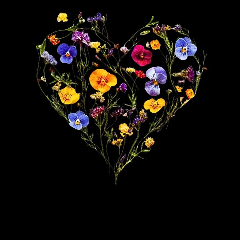 Cœur de fleurs délicates - Printanier