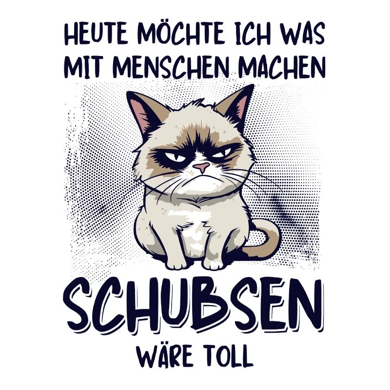 Menschen schubsen - Süße Grump Style Katze