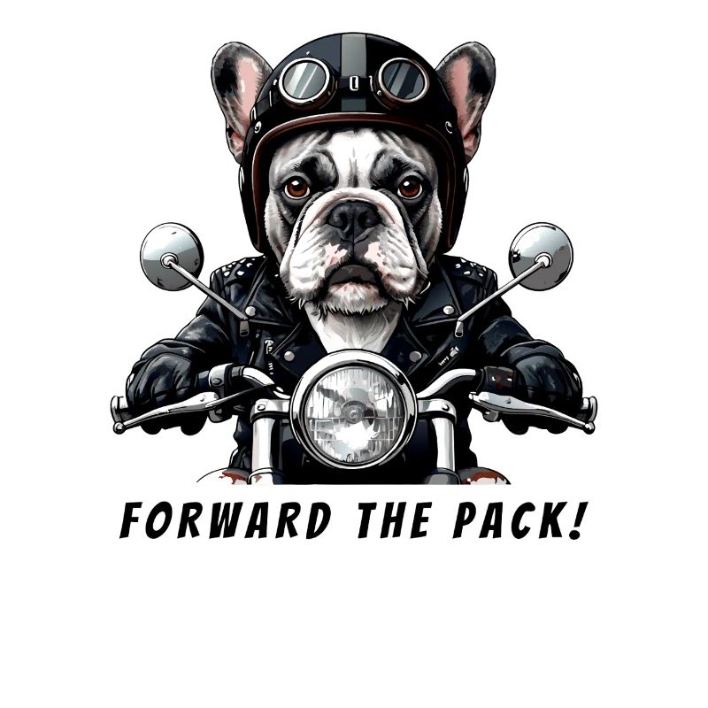 Bouledogue Motard "Forward the Pack"