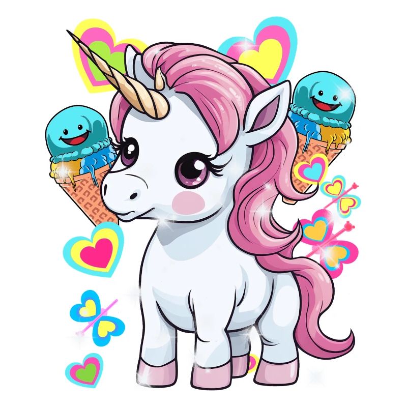Einhorn Kinder Mädchen Jungen Eis Eiskrem