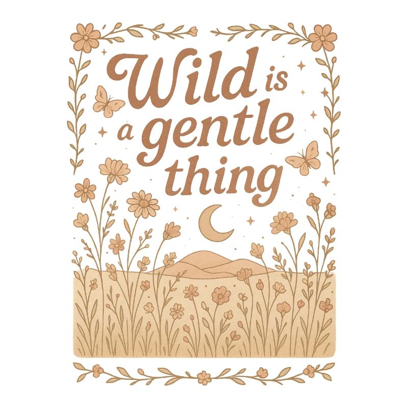 Wild Is A Gentle Thing Nature Boho Gift