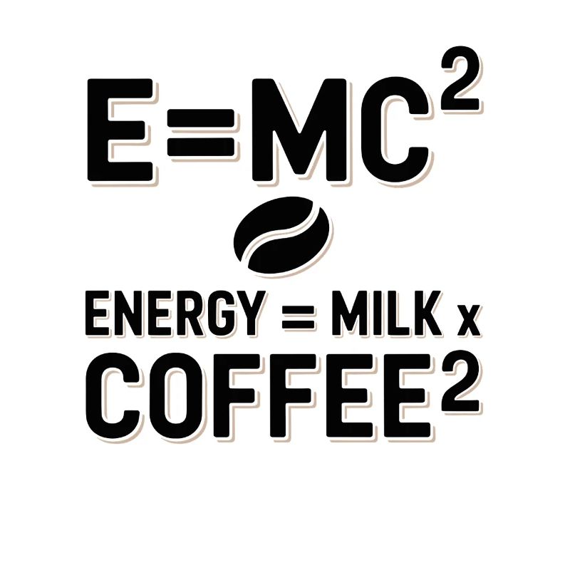 E=MC2 Physics Saying Caffeine Nerd Energy Coffee