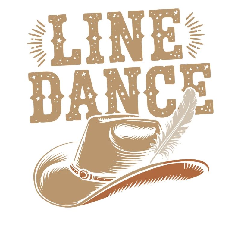 Conception de danse en ligne de cow-boy occidental