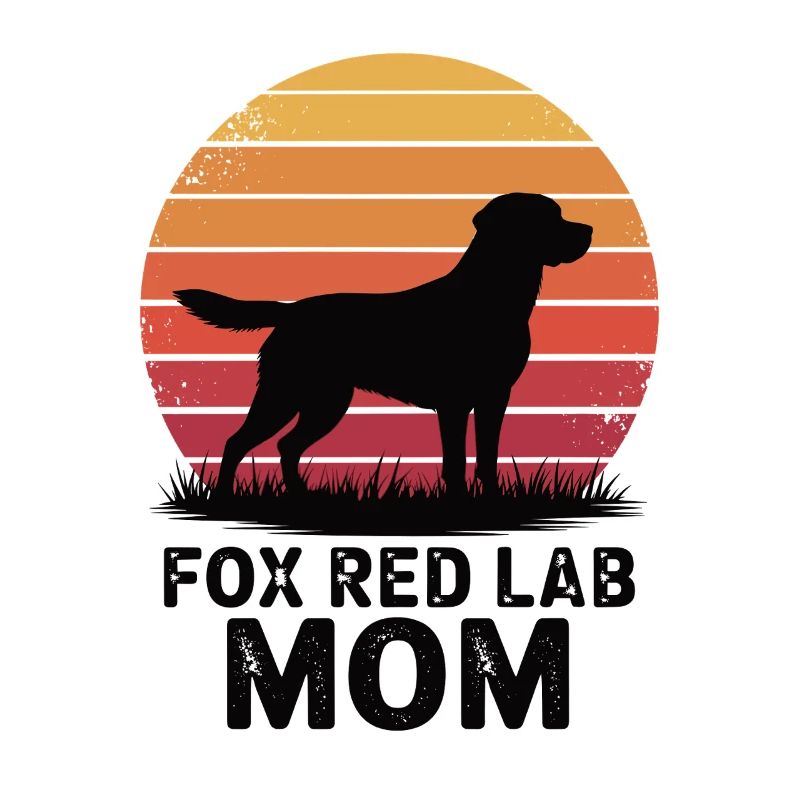 Fox Red Lab Mom – Coucher de soleil rétro