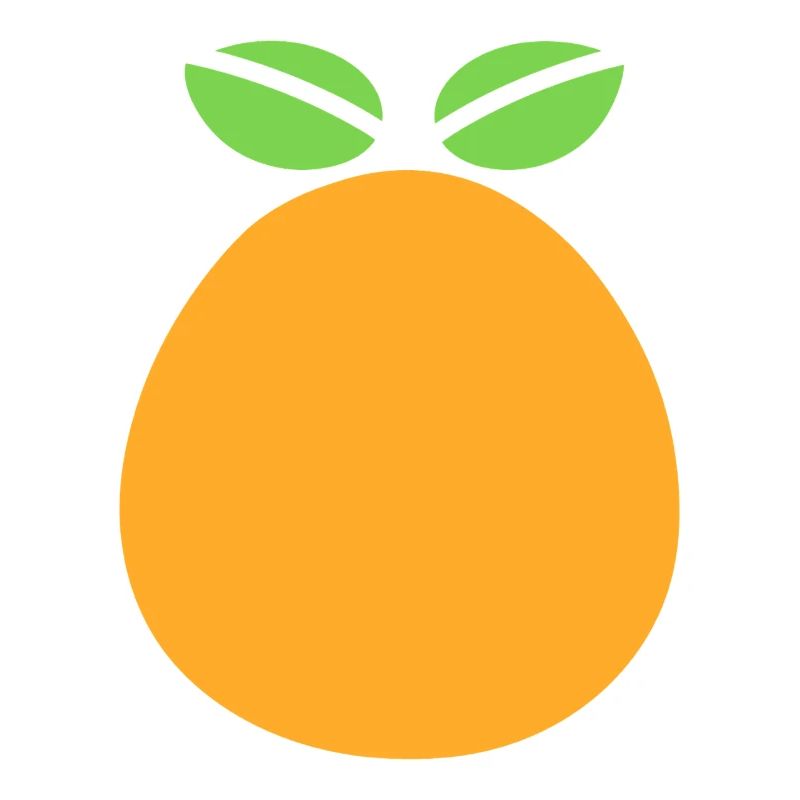 Design Graphique Orange Fruit avec Mangue
