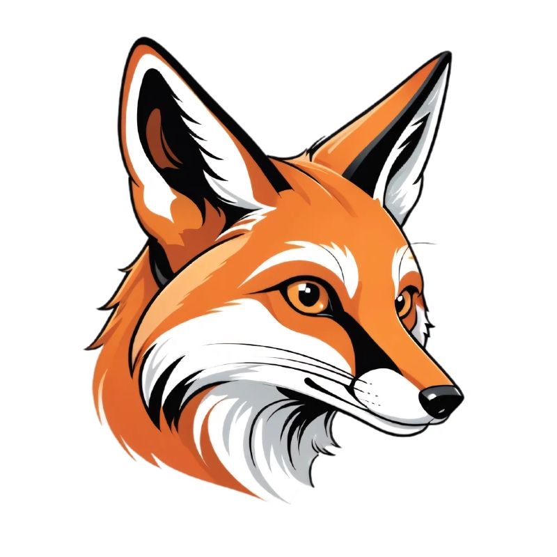 Realistic fox graphic for clothing