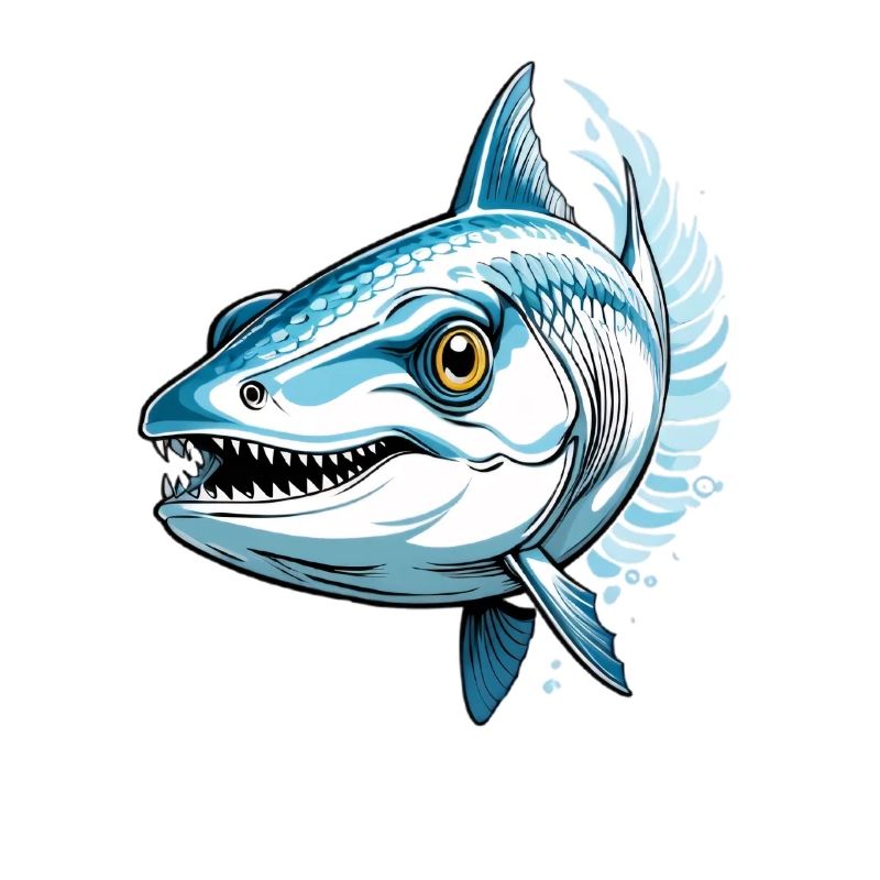 Blauer Raubfisch Aggressor