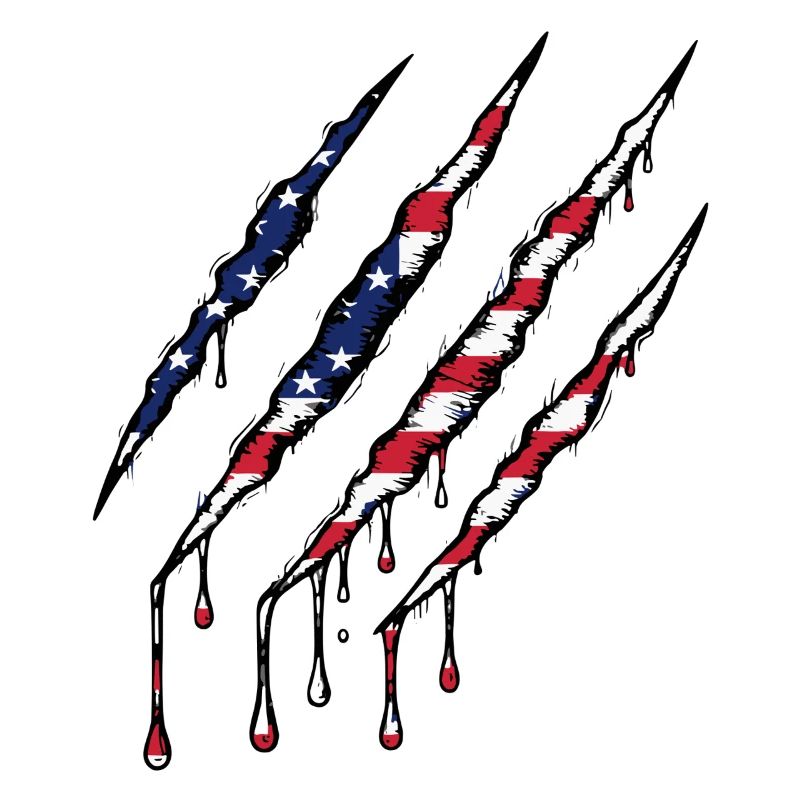Scratch USA Flag Scratch Trace