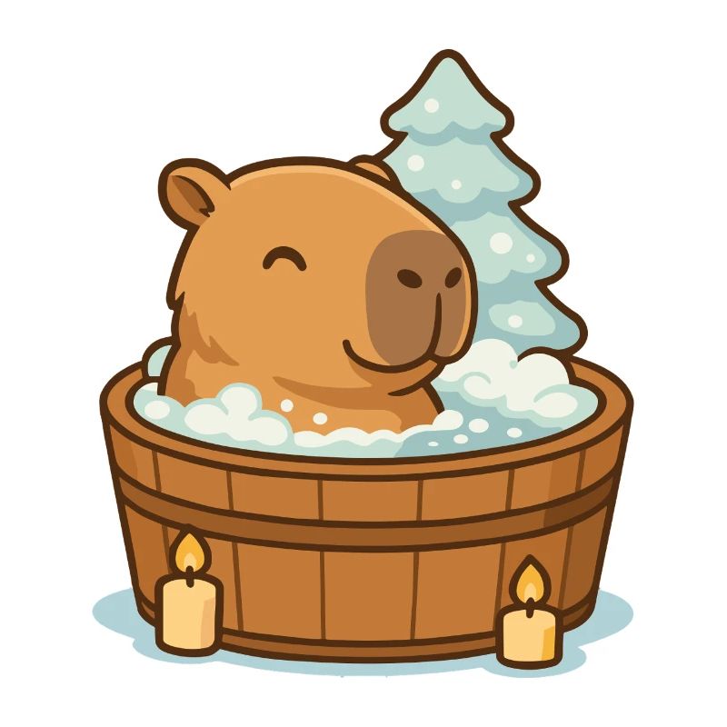 ✨ Wellness Capybara – Noël