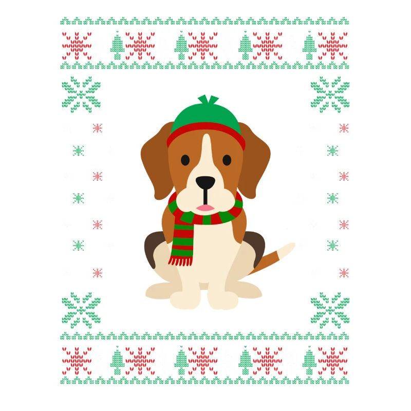 Beagle laid - Conception de chien de Noël