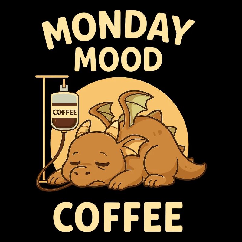 Müder Drache Montag & Kaffee