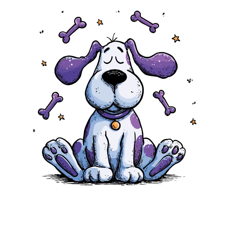 Weltraumhund mit Knochenstern