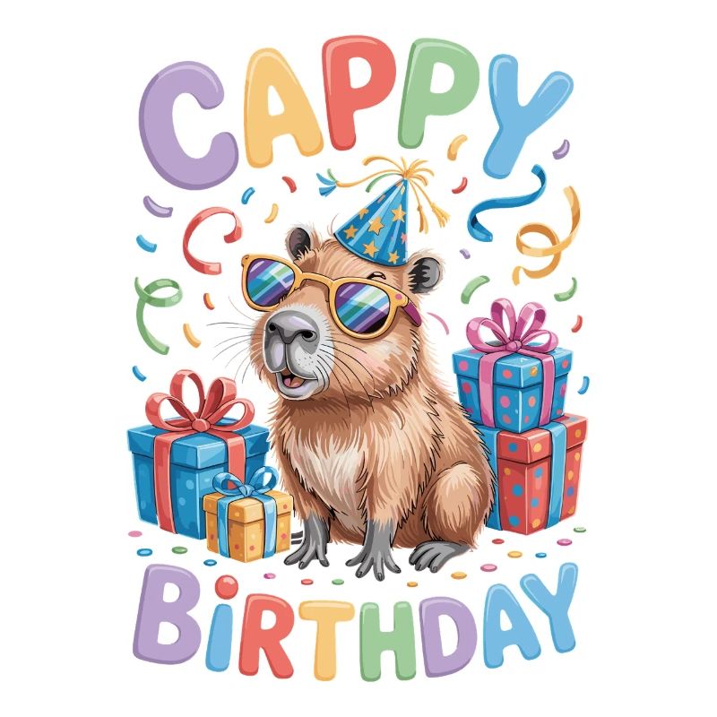 Capybara Birthday Cappy Birthday Funny Capy