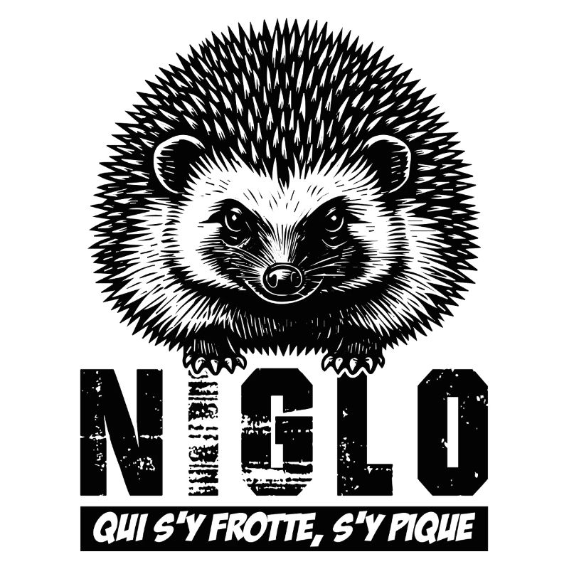 Igel – NIGLO, der sich daran reibt, wird gestochen,