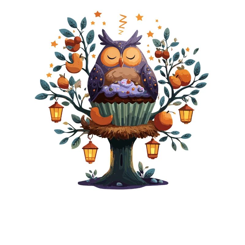 Owls Cake Tree Autumn Magic
