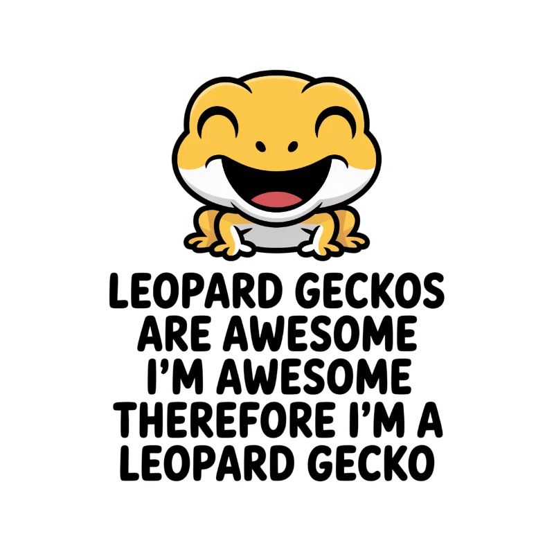 Cheerful Leopardgecko Meme on Black