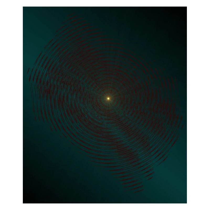 Spirale de lutte turquoise au centre