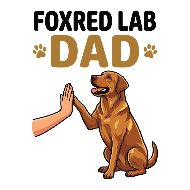 Papa labrador Fox Red – Un design de chien High Five