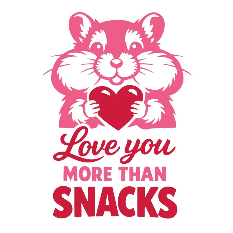 Liebe dich mehr als Snacks – Hamster