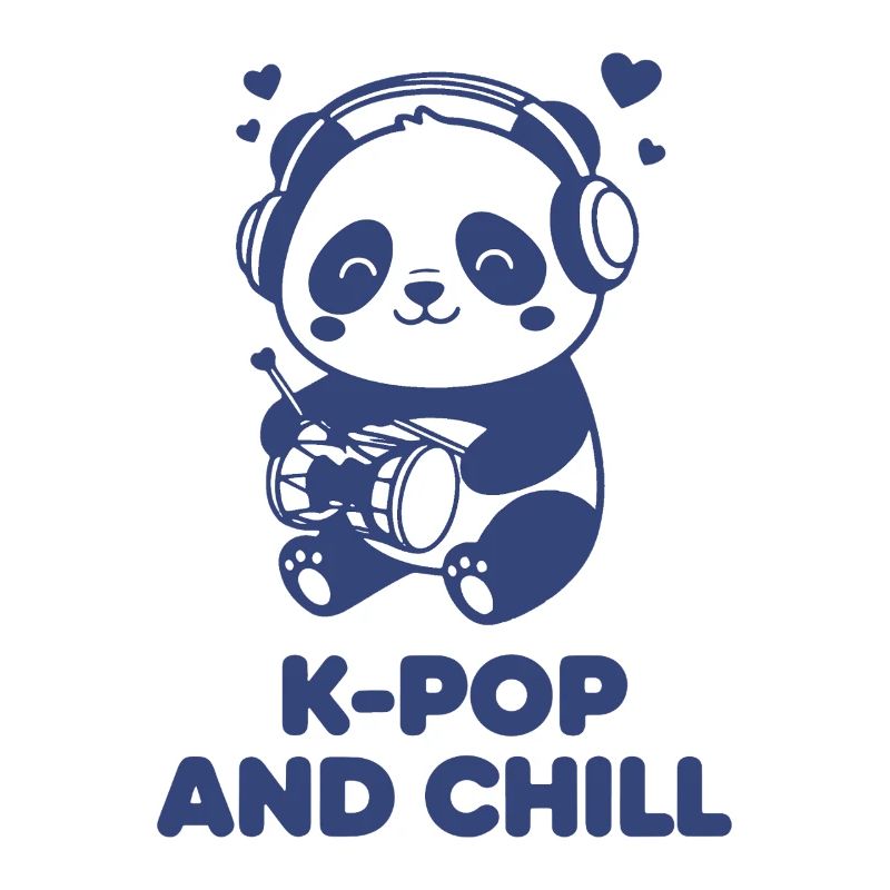 Casques K-Pop et Chill Panda Musique coréenne