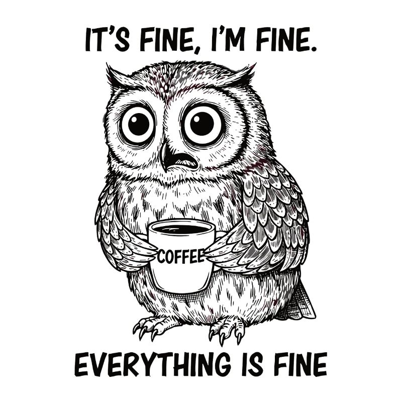 Its Fine Im Fine Kaffee Eule