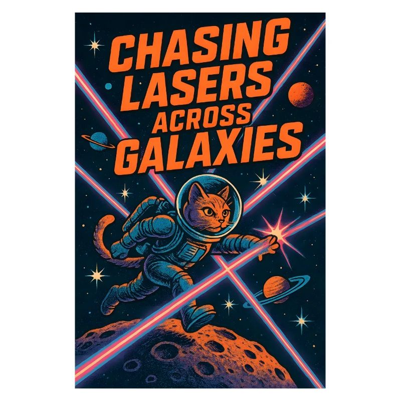 Chasse au laser à travers les galaxies | Space Cat Science-Fi