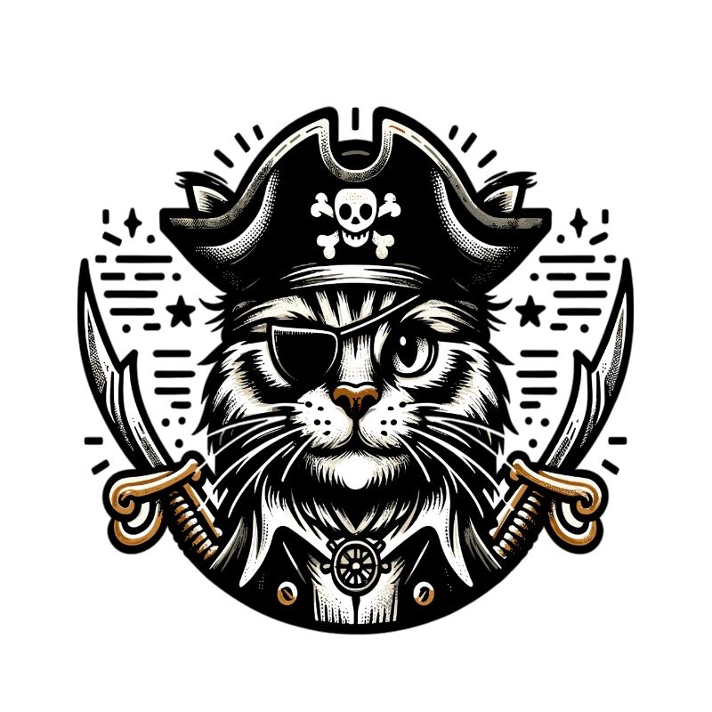 Chat Pirate : Chat pirate avec cache-œil