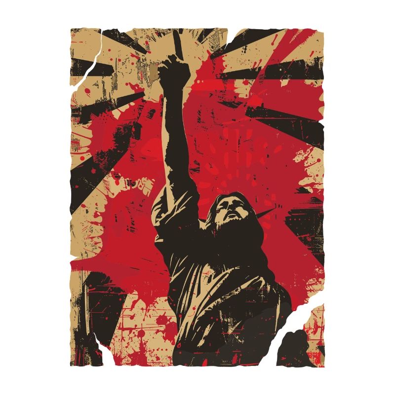 Aufstehende Faust Protest