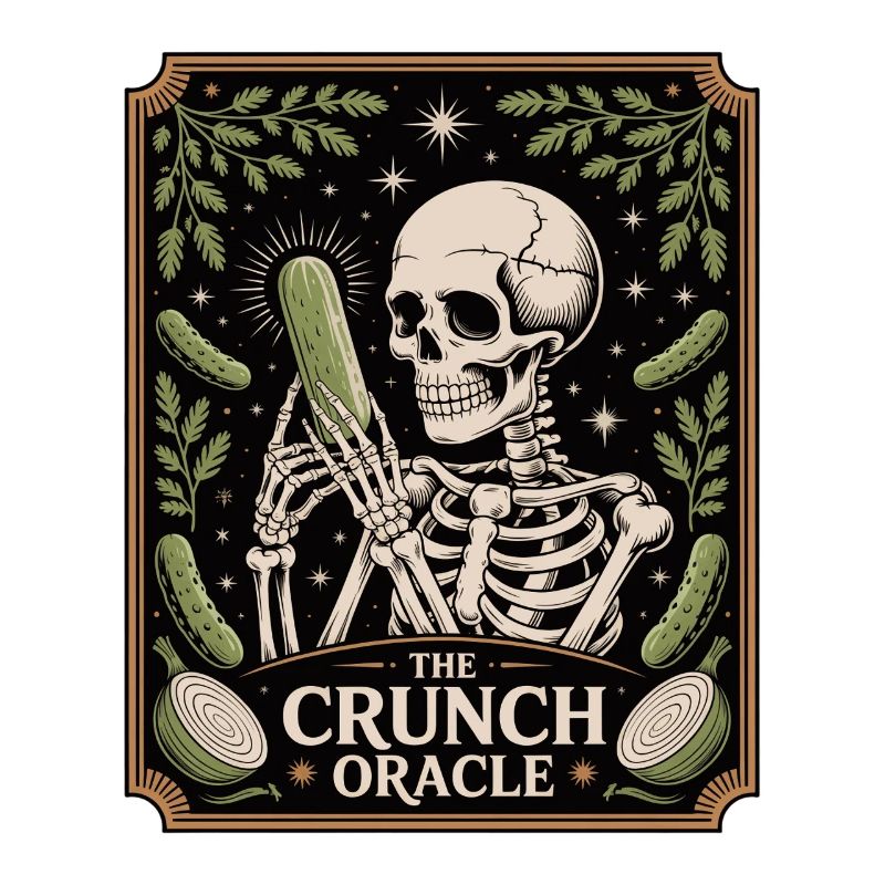 Le croquant squelette d’oracle avec humour concombre