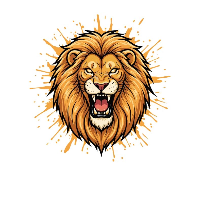 Tête de lion dans la conception d’explosions