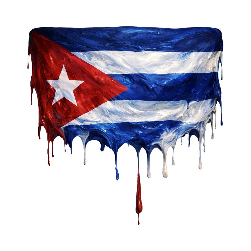 Cuban Flag Drop Art