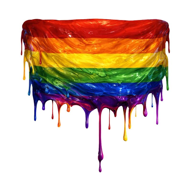 Raibow LGBT Dripping Flag