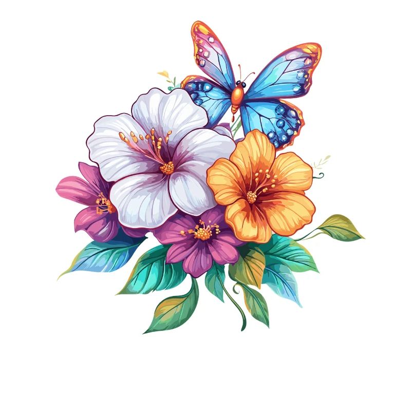 Blumenstrauß mit Schmetterling
