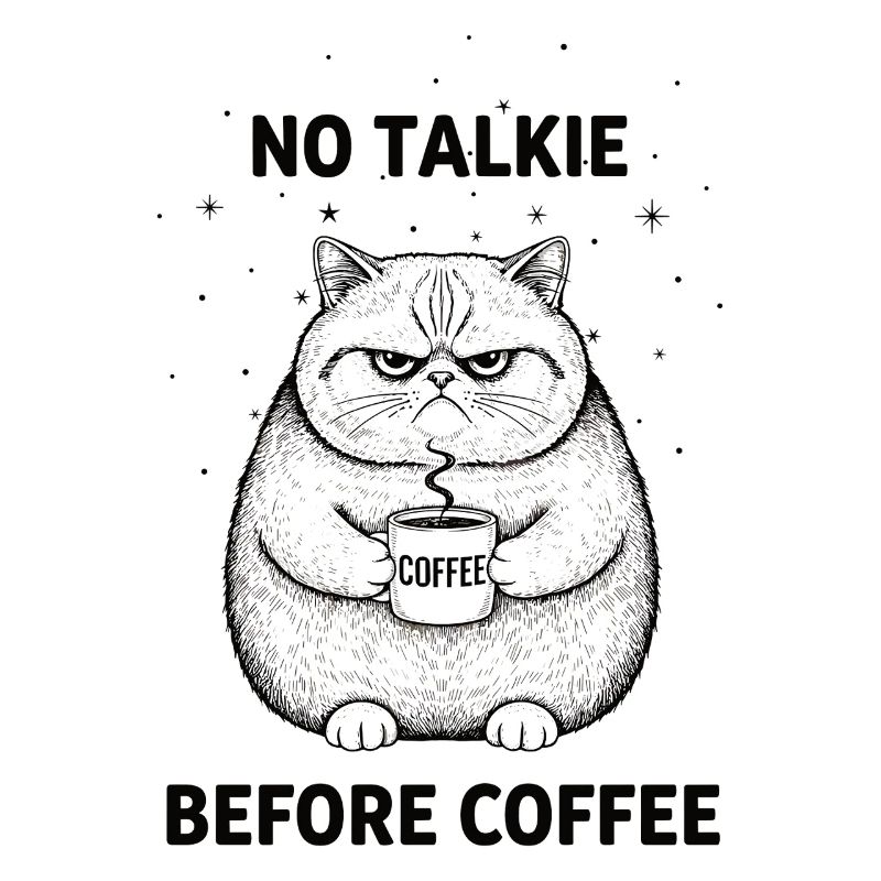 Pas de conversation devant un chat amateur de café