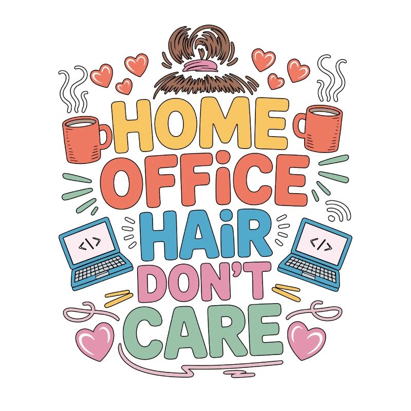 Remote Developer Home Office Hair Web Developer