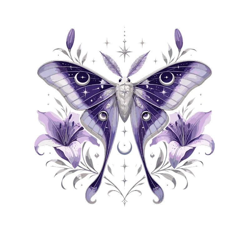 Papillon de nuit de lune pourpre