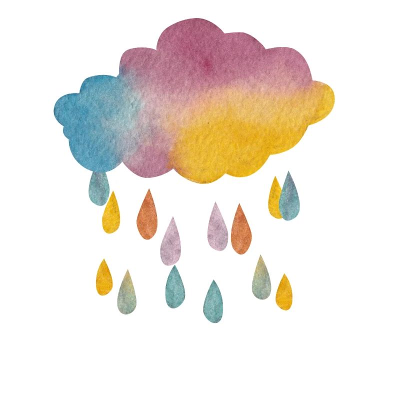 Rain Cloud Aquarell Gradient – Atmosphärisches Des
