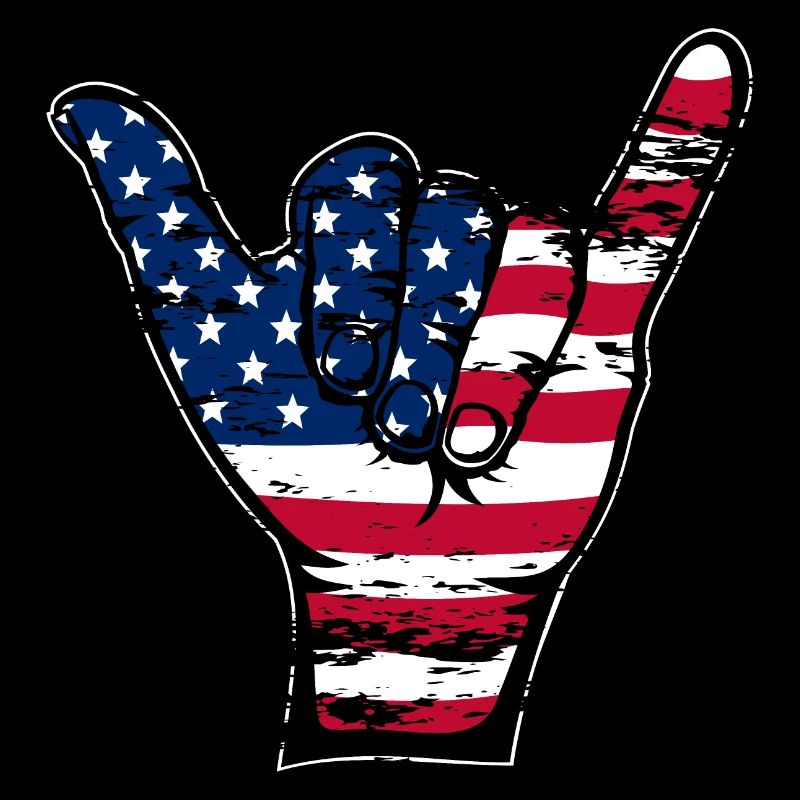 Symbole de surf de drapeau des États-Unis utilisé