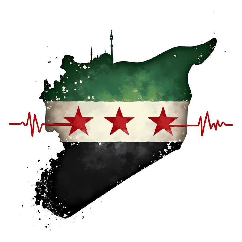 Drapeau Syrie - Drapeau Syrie Libre - Centre de table