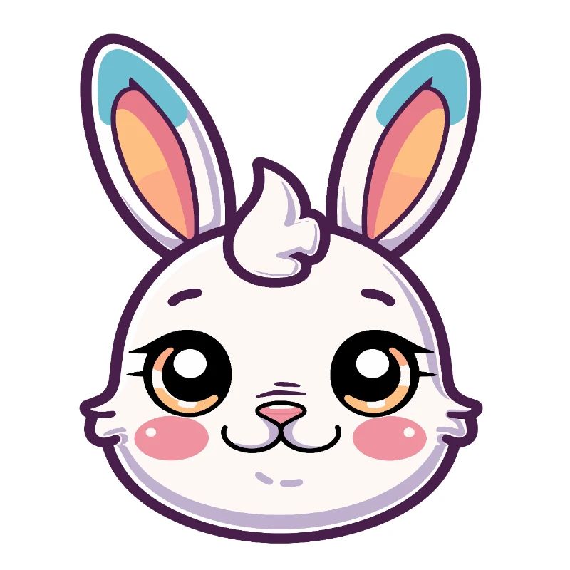 Bunny Easter Party Bunny Head Happy Easter