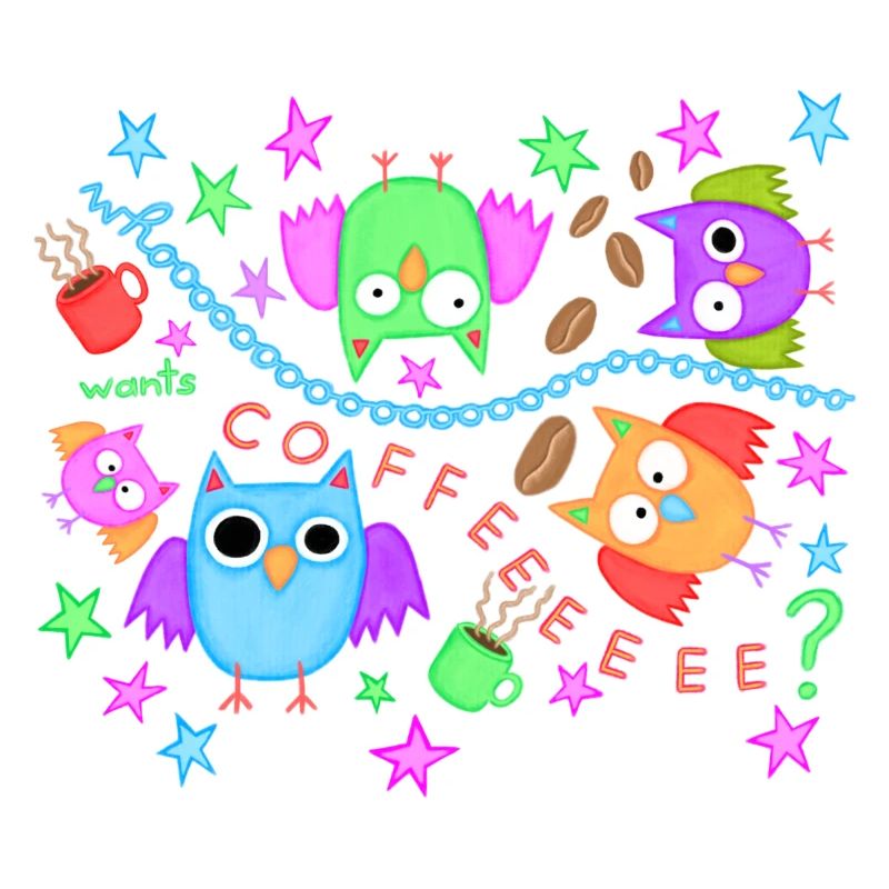 Kaffee Eulen lustig Eule Müde Koffein Büroleben