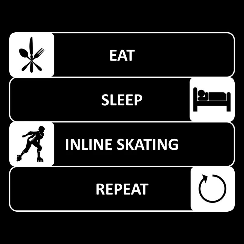 Manger, dormir, faire du roller, répéter