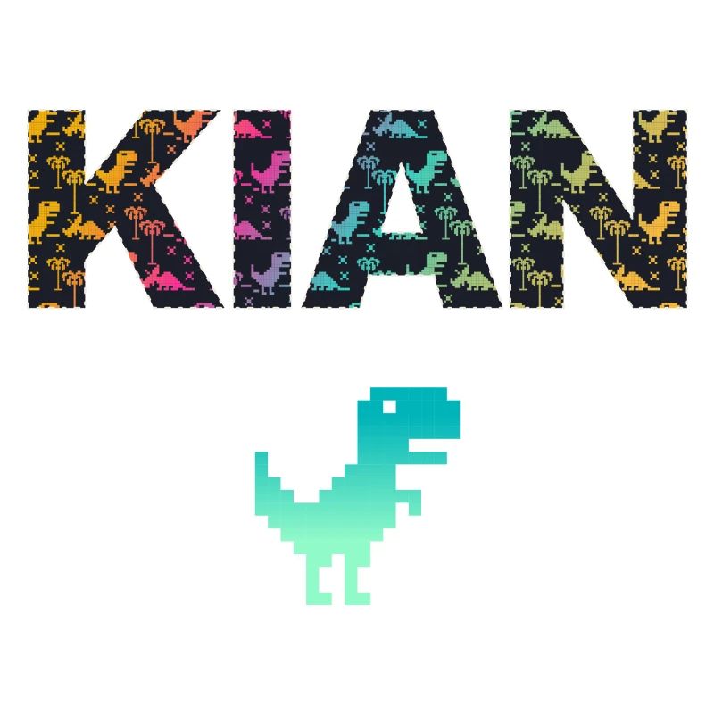KIAN - Beautiful boy name with dinosaur