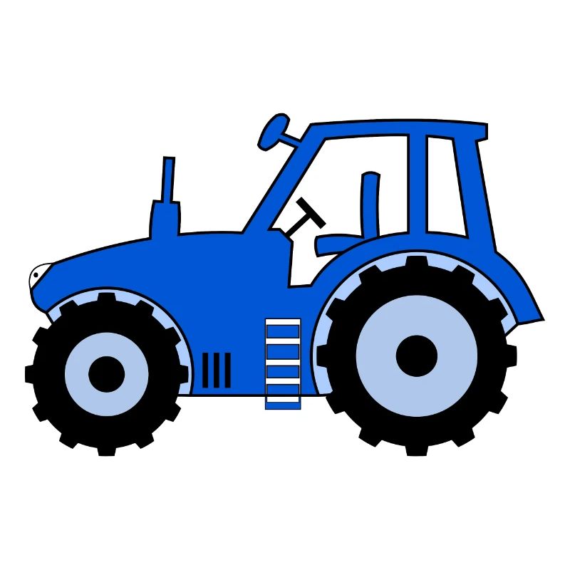 Traktor blau