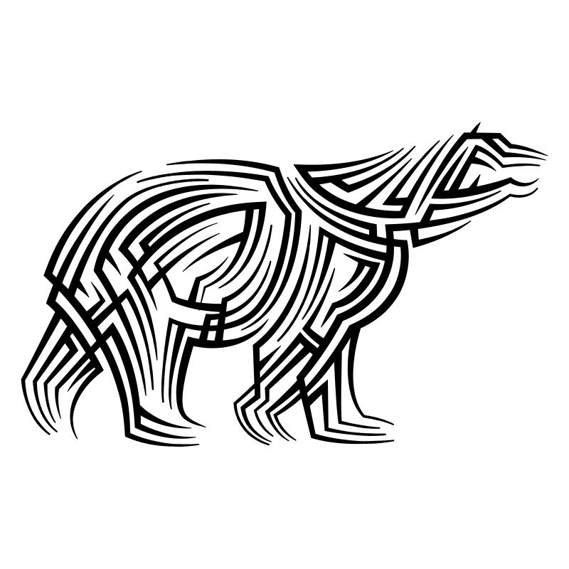 Polar Bear Tribal Tattoo