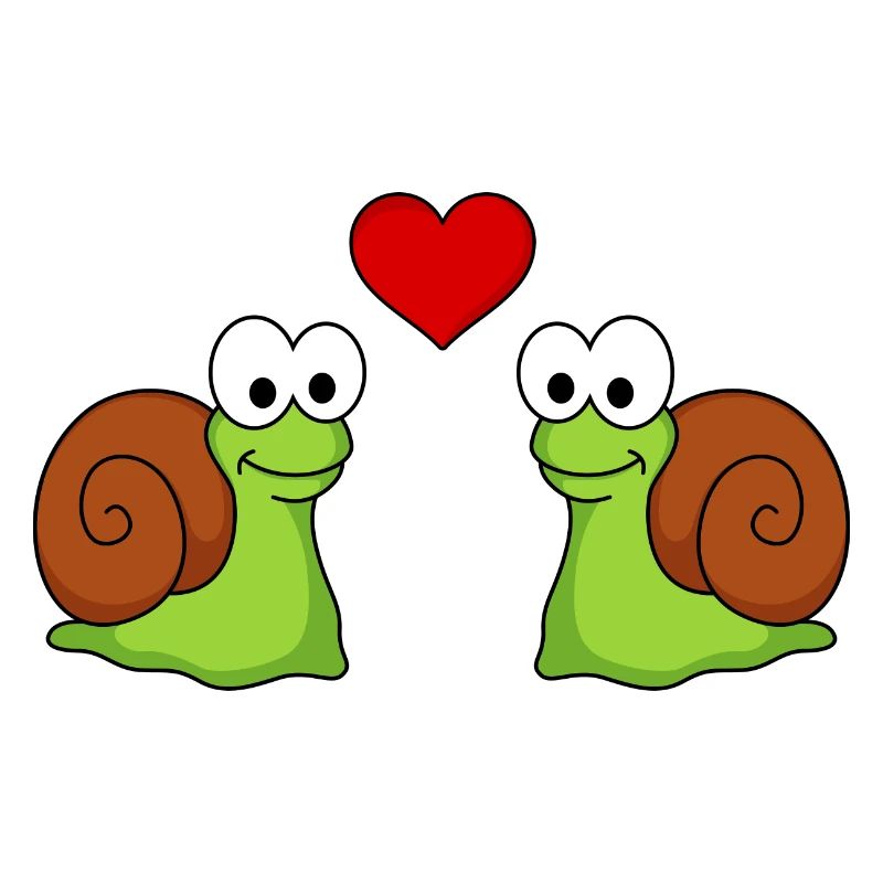 Schnecke Comic Paar liebe