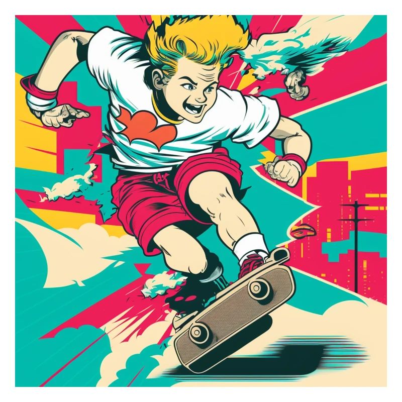 Garçon patineur