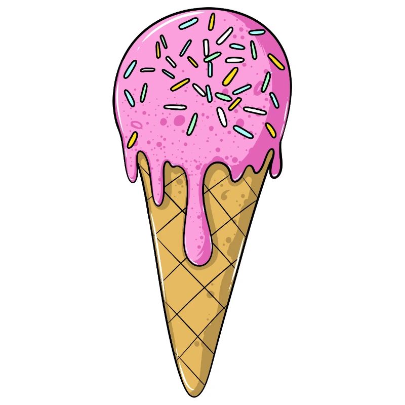 Eis | Rosa Pink Eiscreme mit Streusel | Icecream