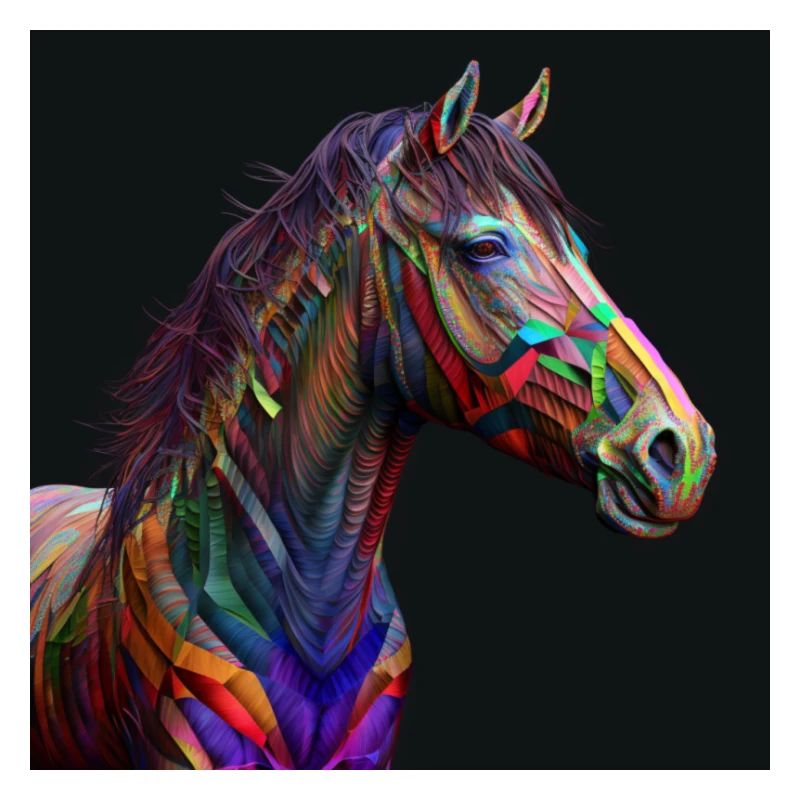 Farbiges Pferd, einzigartiges Design