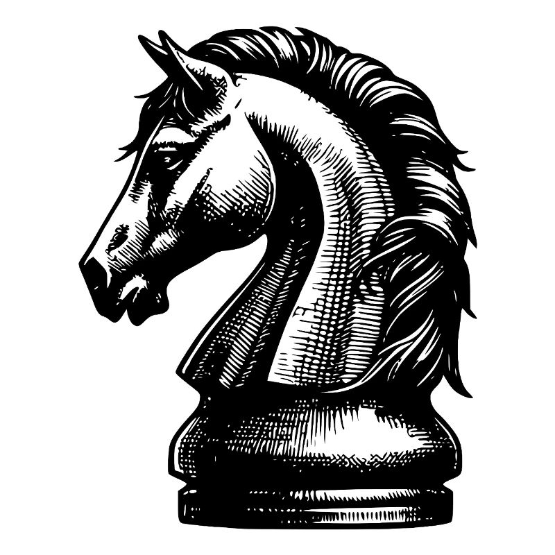Chevalier jeu d’échecs Vintage Chess Figure cheval